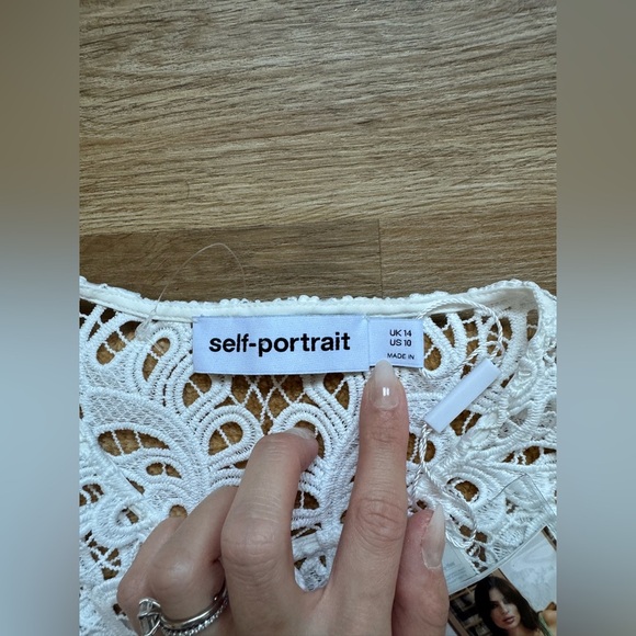 NWT SELF-PORTRAIT Guipure Lace Top - Picture 5 of 14